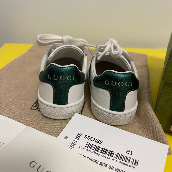 Gucci Kids new ACE lace up sneakers - Picture 4 of 7